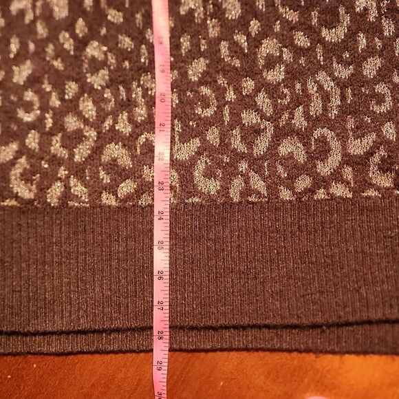 Nine West V-Neck Metallic Tunic Knit Sweater Bundle Medium, Silver & Holiday Red - Picture 6 of 9